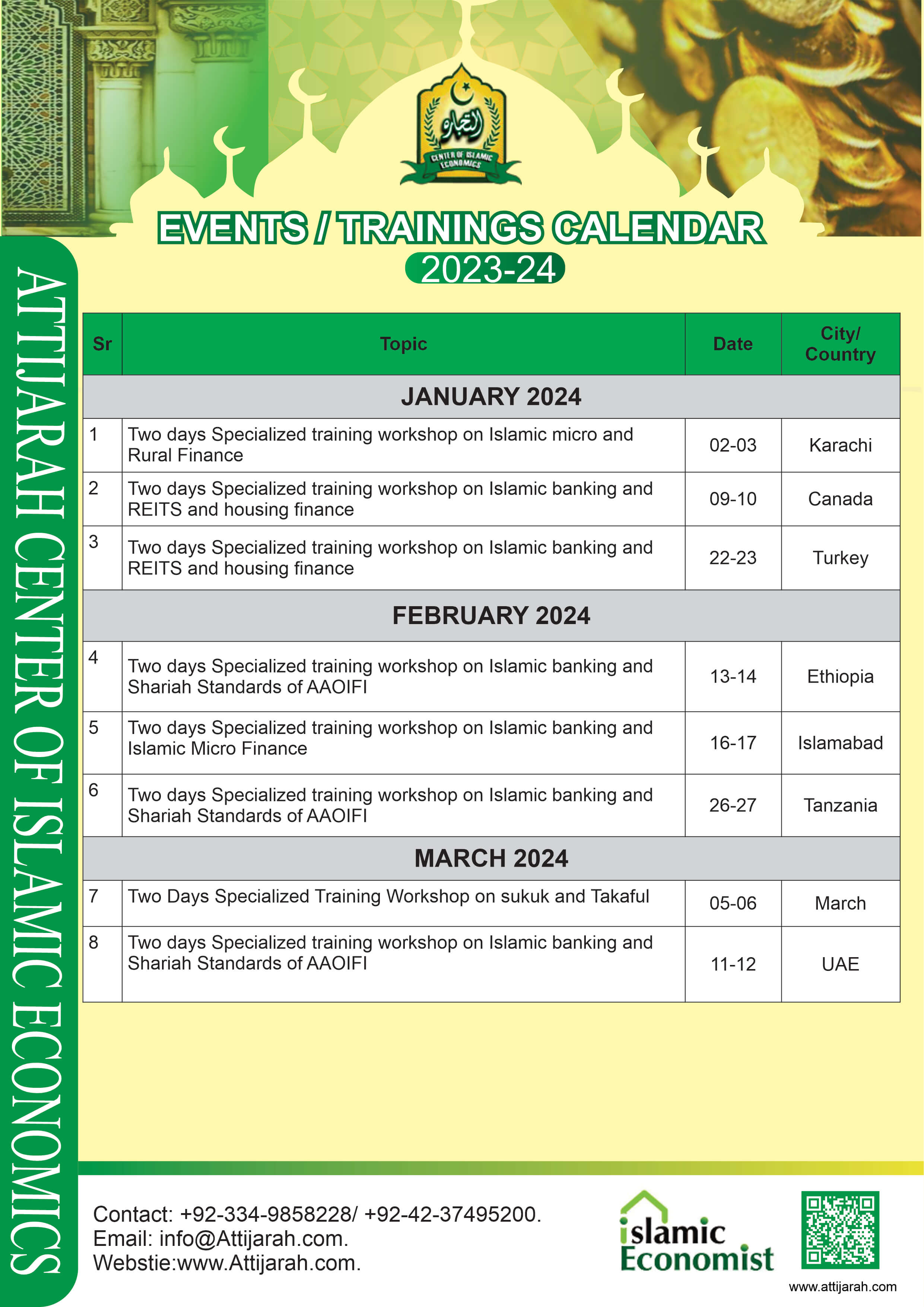 Attijarah Training Calendar 2024